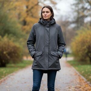 Rei Jacket‎ Womens XS Gray Madrona Rain Gear Waterproof Casual Raincoat Outdoor